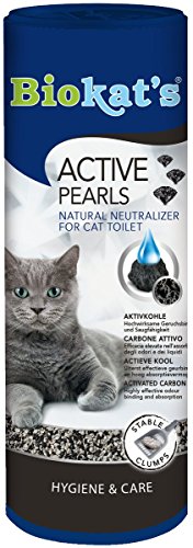 Biokats Active Pearls mit Aktivkohle | Geruchsbindung für die Katzentoilette | verlängert Nutzung der üblichen Katzenstreu | 1 Dose (1 x 700 ml)
