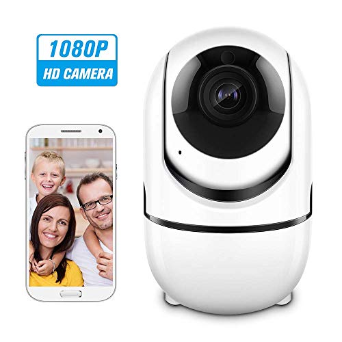 ÜberwachungsKamera innen wlan handy, CACAGOO 1080P WLAN IP Kamera Babyphone mit 2 Wege Audio