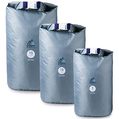MNT10 Dry Bag Ultra-Light I Packsack in 5l, 10l, 15l I Wasserfeste Tasche Ultra-Light für Reisen und Outdoor I Trockenbeutel leicht & widerstandsfähig (10 Liter)