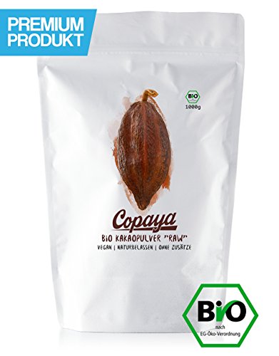 Kakaopulver BIO 1Kg | Rohes Kakao Pulver aus biologischem Anbau | Ohne Zucker | Unverwechselbares & Intensives Aroma | Aus Hochwertigen Peruanischen Kakaobohnen | 11% Fett | Stark Entölt | 1000g
