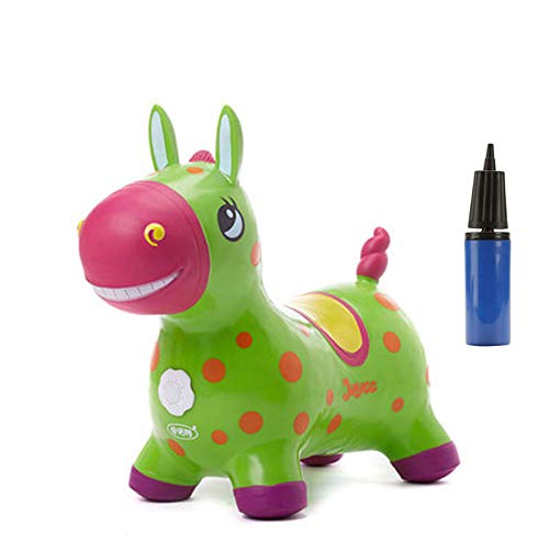 Baobe Sprungpferd, Hüpftier Hüpfpferd Pumpe enthalten, Hüpfpferd Rody, Aufblasbare Pferd Bouncer, Hopper für Kinder Eco-Friendly Rubber (grün)