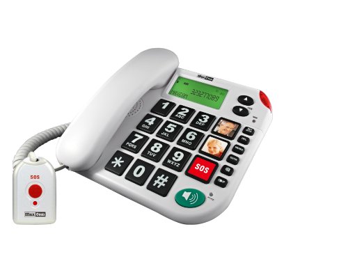 Senioren-Notruf-Telefon mit Notruf-Sender und Adapterstecker