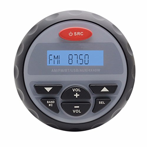 10,2 cm Zoll Wasserdicht Marine Bluetooth Radio FM AM Stereo Wasserdicht Boot Stereo Audio MP3 Player für Spa UTV ATV Auto Motorrad