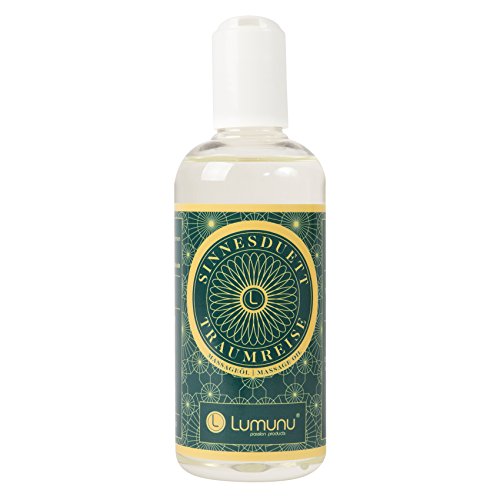 Deluxe Erotik Massage-Öl TRAUMREISE (250ml) mit aphrodisierend süßem Duft, Liebesöl für Körper-Massagen, Paar-Massagen, Intim-Massagen & Sex
