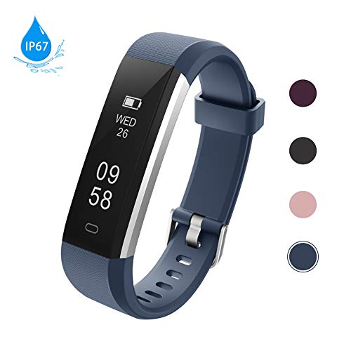 Lintelek Fitness Armband Aktivitätstracker IP67 Wasserdicht Schrittzähler Armbanduhr Smartwatch, Fitness Uhr Kalorienzähler für Damen Herren