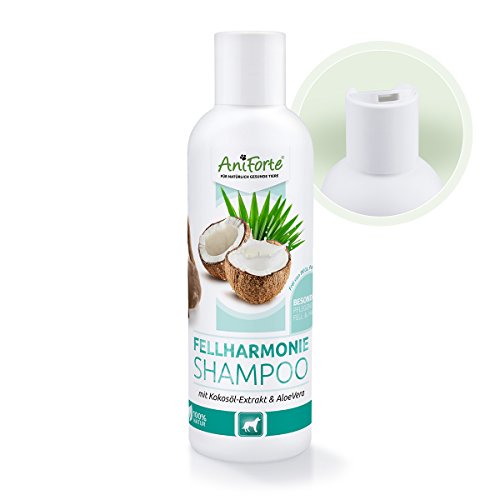 Aniforte Fellharmonie Shampoo mit Kokosöl-Extrakt & Aloe Vera 200ml Hundeshampoo Kokos-Shampoo – Naturprodukt für Hunde