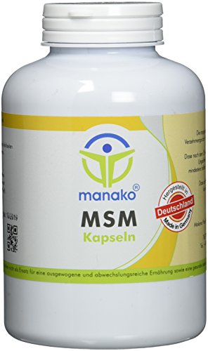 manako MSM (Methylsulfonylmethan) Kapseln human, 300 Stück, Dose 210 g (1 x 300 Kapseln)