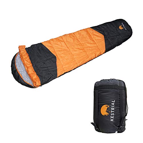 Premium Mumienschlafsack mit High End Holhfaserdämmung inklusive Kompressionsbeutel | Kompakt | 230 cm Länge | für alle 4 Jahreszeiten | Komforttemperatur -3° bis 10 ° | Extremtemperatur -15°
