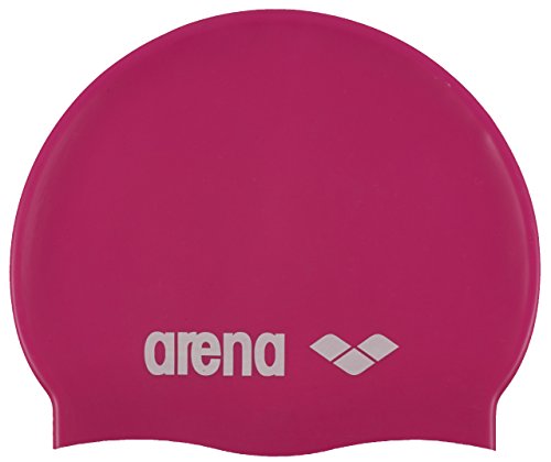 Arena Kinder Badekappe Classic Silicone Junior 91670 Fuchsia/Weiss One size