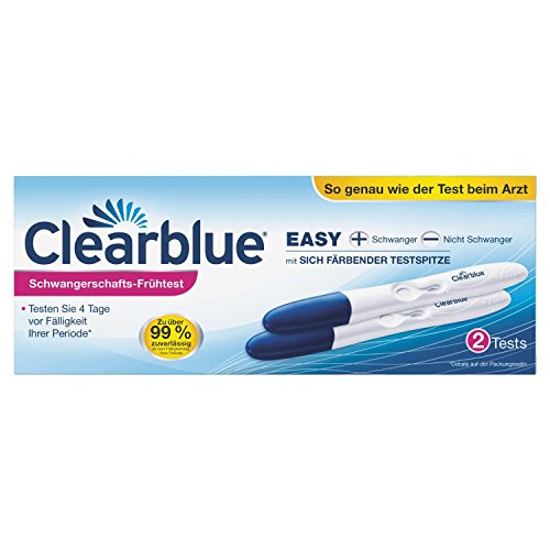 Clearblue Schwangerschaftstest Frühtest 2 Stück Schwangerschaft Test + 5 Schwangerschaftstest 10 miu ml