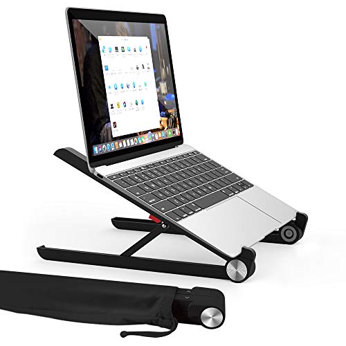Laptop Ständer, Multi-Winkel verstellbar, Höhe einstellbar, Tate Guard Klappbar Stand, für 10 bis 17.3 Zoll Tablet/MacBook/Tab Laptop PC, 2017 Microsoft Surface Pro, Schwarz