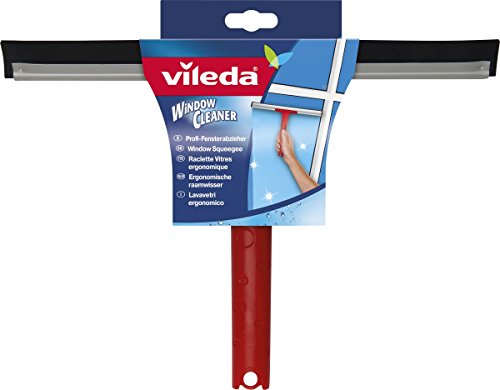 Vileda Profi Fensterwischer Abzieher mit hochwertiger Gummilippe für streifenfreies Abziehen
