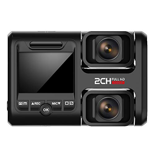 HOFOUND DashCam Full HD 1080P Vorne und 1080P Hinten Kamera Dash Camera Dual Lens Autokamera mit 340° Parküberwachung, GPS, WiFi, Bewegungserkennung inkl. 32GB Speicherkarte