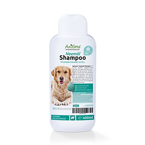AniForte pflanzliches Neemöl Shampoo 400 ml Hundeshampoo parfümfrei - Naturprodukt für Hunde