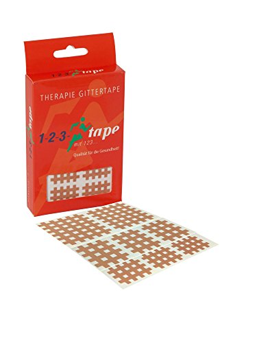 Gittertape Big Box Original von 123Tape, Akupunkturpflaster Mix Box 30 Blatt Beige - 170 Stück - 10 Blatt pro Größe (A&B&C)