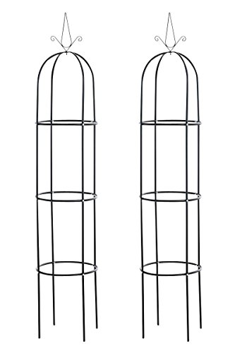 CLP Rankhilfe ROMANTIKA V2 aus Metall | Witterungsbeständige freistehende Ranksäule | Durchmesser: 38 cm | Höhe: 190 cm