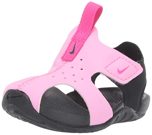 Nike Unisex Baby Sunray Protect 2 (td) Durchgängies Plateau Sandalen, Mehrfarbig (Psychic Pink/Laser Fuchsia/Black 602), 21 EU