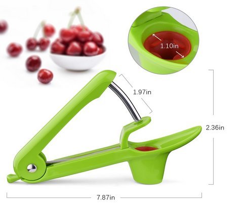 GWCLEO Kirsche und Oliven Pitter, Trauben und Preiselbeeren Obst Corer Pitter Küche Remover Tool-Apple Grün