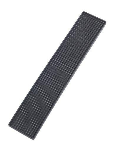 Wenko 54700100 Abtropfmatte Slim für die Spülablage, Thermoplastischer Kunststoff (TPR), schwarz, 8 x 42 x 1 cm