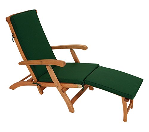 Polsterauflage DENVER für Deckchair oder Liegestuhl 176cm, dukelgrün