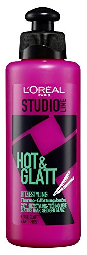 L'Oréal Paris Studio Line Hot & Glatt Thermo-Glättungs-Balm, Hitzeschutz für Styling mit Glätteisen oder Föhn, 200ml