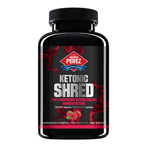 Ketonic SHRED - Raspberry Ketone (Himbeer Ketone) 600 mg - 120 Vegi Kapseln