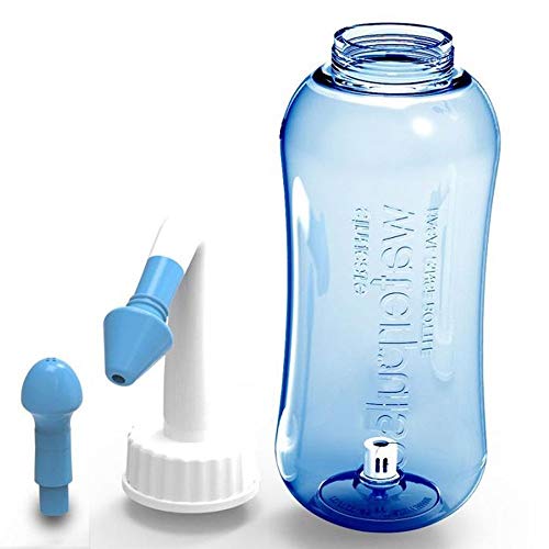 Popluxy Gesund Nasendusche für Schnupfen Allergie/Sinusitis/Trockener Nase/bei Schnupfen Nasenspülung,Nasenreinigung, Nase Spülen für Kindern und Erwachsenen