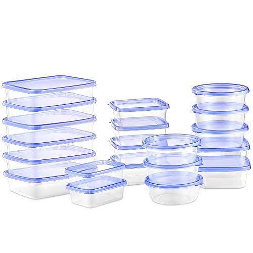 Deik Frischhaltedose Set, Frischhaltedosen 20 Teile BPA freies, Geeignet für Mikrowelle, Gefrierschrank und Spülmaschine