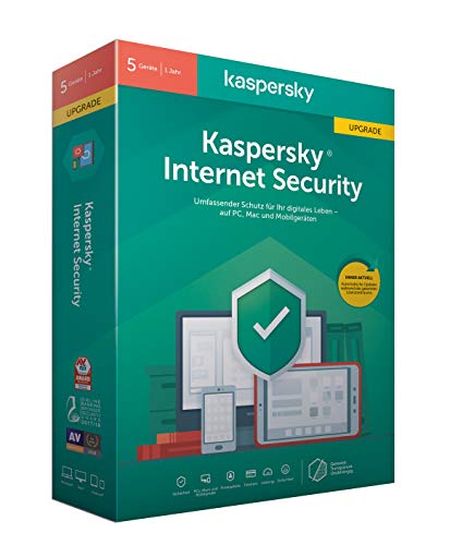 Kaspersky Internet Security 2020 Upgrade | 5 Geräte | 1 Jahr | Windows/Mac/Android | Aktivierungscode in Standardverpackung