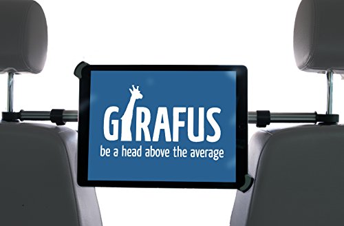 Girafus Relax H3 Universale Tablet Auto Kfz-Kopfstützen-Halterung Rücksitz für 9,5-14,5 Zoll – iPad Pro 12.9‘‘, Galaxy TabPro S, MS Surface 12.3‘‘ – Mittig für optimale Sicht von der Rücksitzbank