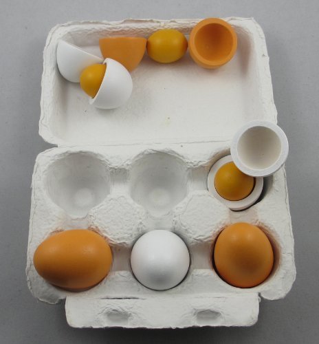 StillCool Holzeiern Eierset Küche Lebensmittel Kinder Spielen Bildungs 6pcs