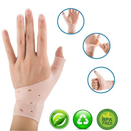 【Upgrade】 Atmungsaktive Gel-Handgelenk- und Daumenbandage für rechte und linke Hand, lindert nachweislich Handgelenk- und Daumenschmerzen, einschließlich Arthritis, Rheuma