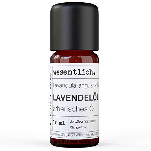 Lavendelöl - reines ätherisches Öl von wesentlich. - 100% naturrein aus der Glasflasche (10ml)