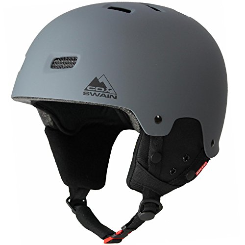 Cox Swain Ski-/Snowboard Helm TIGER - mit Recco Lawinenreflektor, Colour: Grey, Size: 58-61cm