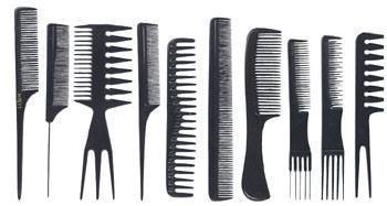 Pixnor 10ST Profi Hair Styling Kämme-Friseur-Zubehör-Geräte-Set
