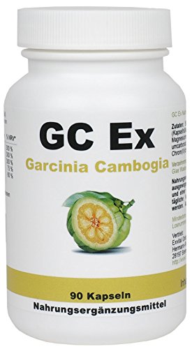 GC Ex, 1500 mg Garcinia Cambogia Extrakt, 90 Kapseln in Premiumqualität, hochdosiert, 100% natürlich 1er Pack (1x 77g)