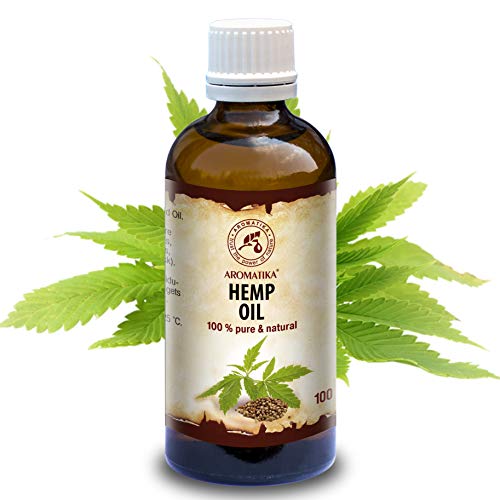 Hanföl 100ml - Cannabis Sativa Seed Oil - Kaltgepresst - 100% Reines & Natürlich - Glasflasche - Hanf Öl - Basisöl - Hanfsamenöl - Intensive Pflege für Gesicht - Haare - Körperpflege