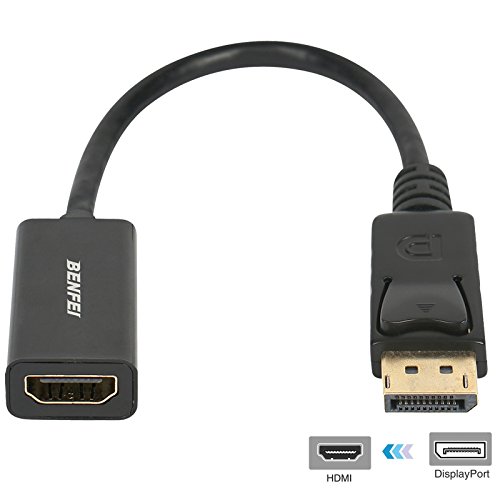 BENFEI DisplayPort auf HDMI Konverter, Vergoldet DP/Display Port to HDMI Kabel HDTV Adapter Konverter Male to Female mit Audio