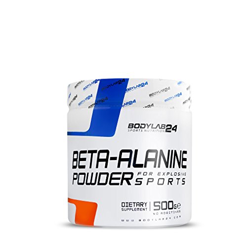 Bodylab24 Beta Alanin Pulver, hochwertige Sport Nutrition für Leistungssteigerung, Premium Qualität, 500 Gramm Dose