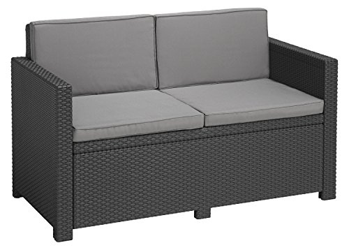 Allibert Lounge Sofa Victoria 2-Sitzer, graphit/cool grey