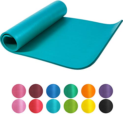 GORILLA SPORTS Yogamatte 190 x 60/100 x 1,5 cm für Fitness, Pilates, Gymnastik – Sportmatte in 12 verschiedenen Farben, Rutschfest und phthalatfrei