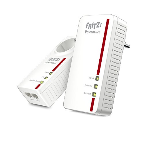 AVM FRITZ Powerline 1260E / 1220E WLAN Set (WLAN-Access Point, ideal für Media-Streaming oder NAS-Anbindungen, deutschsprachige Version, 1.200 MBit/s)