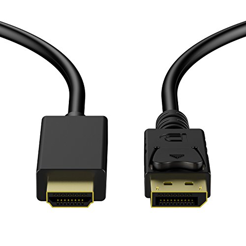 Rankie Verbindungskabel Displayport (DP) auf HDMI, 4K Auflösung Kabel, 1,8 m, Schwarz