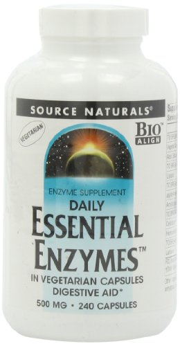 Source Naturals, Daily Essential Enzymes (tägliche essentielle Enzyme), 500mg, 240 Vegetarische Kapseln