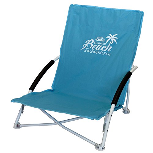 Multistore 2002 Strandstuhl Campingstuhl Summer-Beach inkl. Transporttasche Beachchair Klappstuhl Gartenstuhl Campingmöbel Gartenmöbel, Farbe:Blau