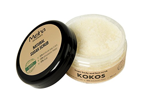 Meina – Body Scrub Zucker Peeling mit Kokos – Bio Körperpeeling Naturkosmetik für Damen und Herren – 280g