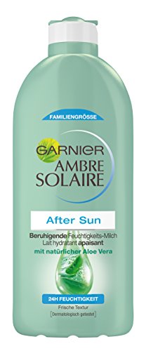 Garnier Ambre Solaire After Sun / Beruhigende Feuchtigkeits-Milch mit natürlichem Aloe Vera (24h Feuchtigkeit - dermatologisch getestet) 1er Pack - 400 ml