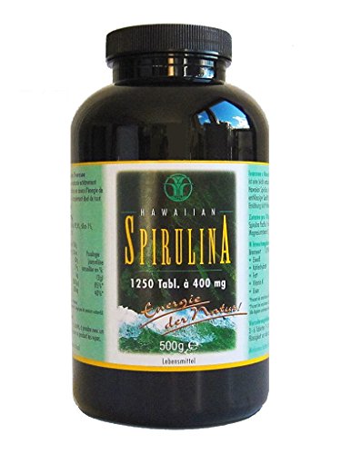 Spirulina 1250 Tabletten + Vitamin K natürlich - Vitamin K1 - Vitamin K2 - Hawaiian Spirulina - Das Original aus Hawaii - 1250 Tabletten a 400 mg - versandkostenfrei