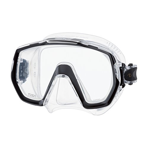 Tusa Freedom Elite - tauchmaske schnorchelmaske erwachsene profi M-1003 - schwarz silikon transparent