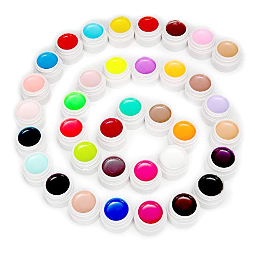 Skymore 36 Farben UV Gel Farbgel Set, Nail Art UV Gel Set, Gelnägel Farben Nagellack Nail Polish für Nagel-Design